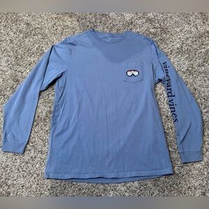 Vineyard Vines Slate Blue Long Sleeve Tee